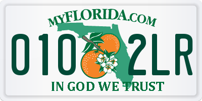 FL license plate 0102LR