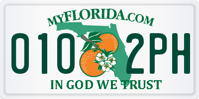 FL license plate 0102PH