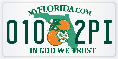 FL license plate 0102PI