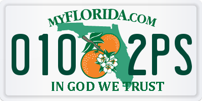 FL license plate 0102PS