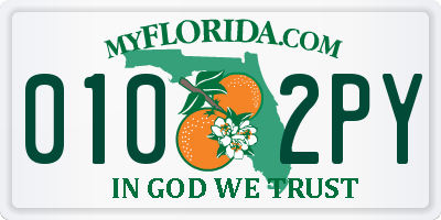 FL license plate 0102PY