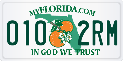 FL license plate 0102RM