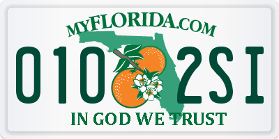 FL license plate 0102SI