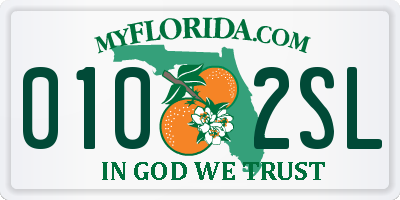 FL license plate 0102SL