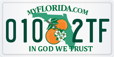 FL license plate 0102TF