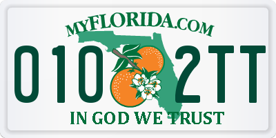 FL license plate 0102TT