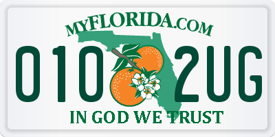 FL license plate 0102UG