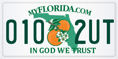 FL license plate 0102UT