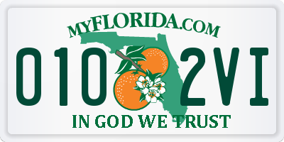 FL license plate 0102VI