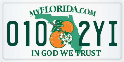 FL license plate 0102YI