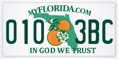 FL license plate 0103BC
