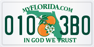 FL license plate 0103BO