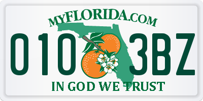 FL license plate 0103BZ