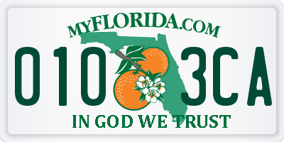 FL license plate 0103CA