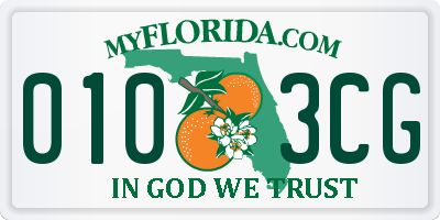 FL license plate 0103CG
