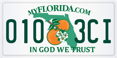 FL license plate 0103CI