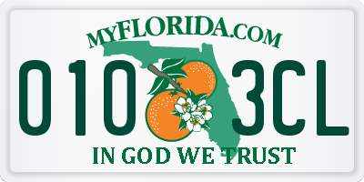 FL license plate 0103CL