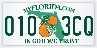 FL license plate 0103CQ