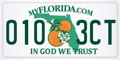 FL license plate 0103CT