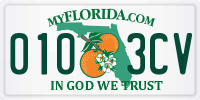 FL license plate 0103CV