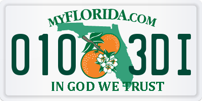 FL license plate 0103DI