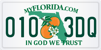 FL license plate 0103DQ