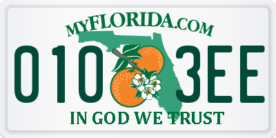 FL license plate 0103EE