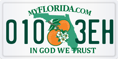 FL license plate 0103EH