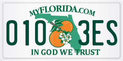 FL license plate 0103ES