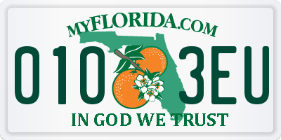 FL license plate 0103EU