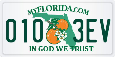 FL license plate 0103EV