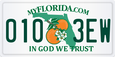 FL license plate 0103EW