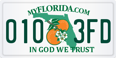 FL license plate 0103FD
