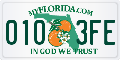 FL license plate 0103FE