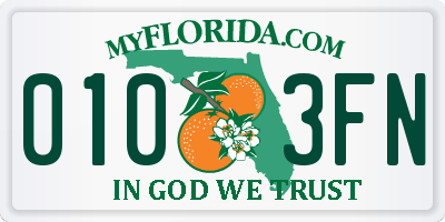 FL license plate 0103FN