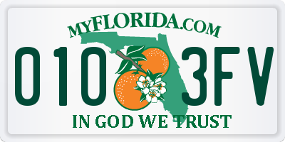 FL license plate 0103FV