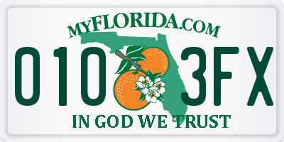 FL license plate 0103FX
