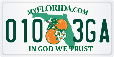 FL license plate 0103GA