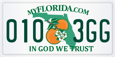 FL license plate 0103GG