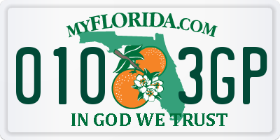 FL license plate 0103GP