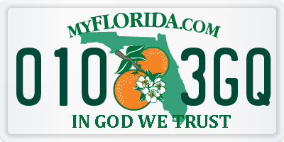 FL license plate 0103GQ
