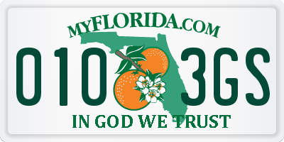 FL license plate 0103GS