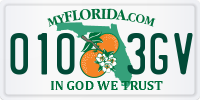 FL license plate 0103GV