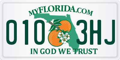 FL license plate 0103HJ