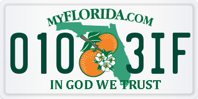 FL license plate 0103IF
