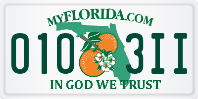 FL license plate 0103II