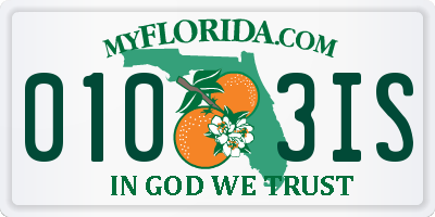 FL license plate 0103IS