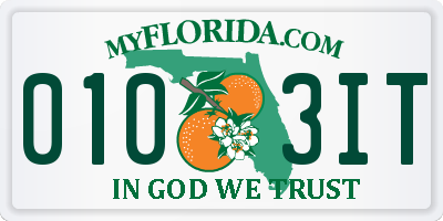 FL license plate 0103IT