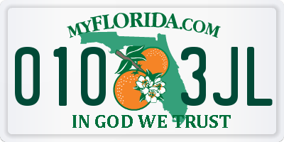 FL license plate 0103JL