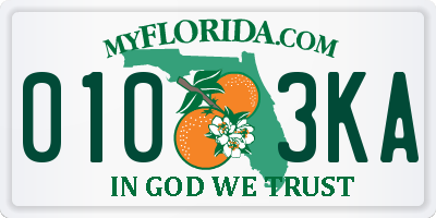 FL license plate 0103KA